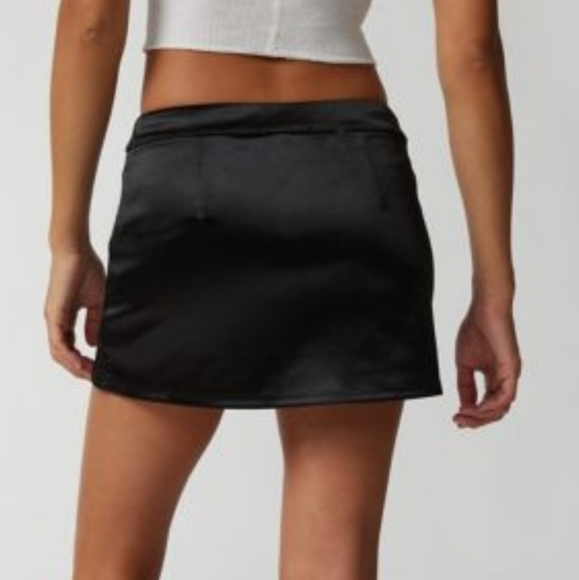 Satin Micro Mini Skort with Stretch - Picture 12 of 13